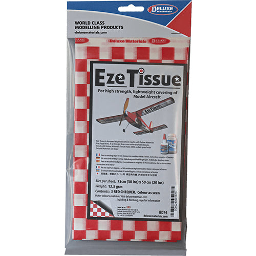 Deluxe Materials BD74 Red Checker EZE Tissue, 3 pack