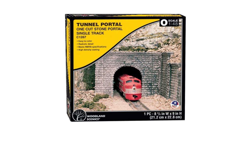 Woodland Scenics C1267 O Scale Cut Stone Single Tunnel Portal