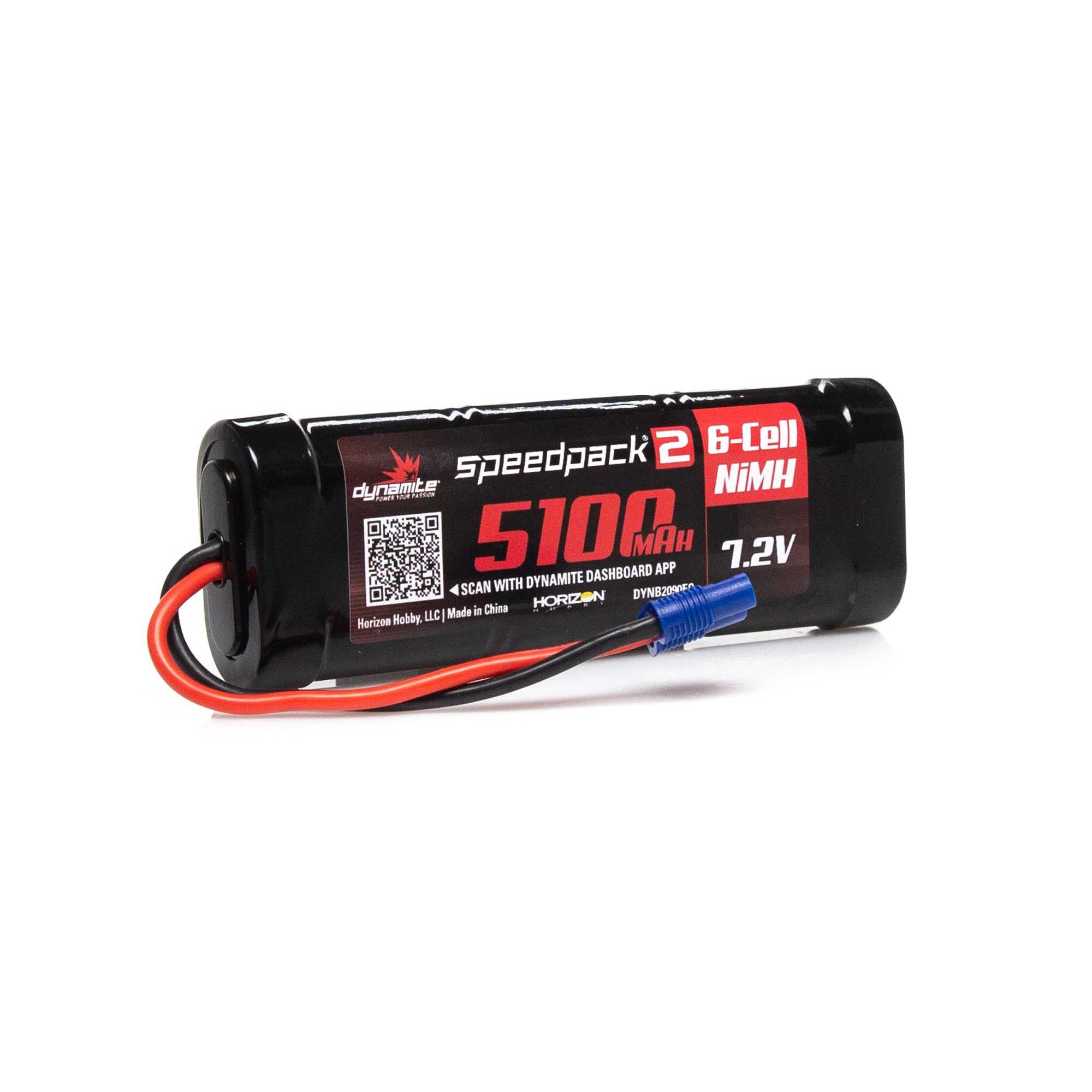 Dynamite DYNB2090EC 7.2V 5100mAh 6-Cell Speedpack2 Flat NiMH Battery: EC3