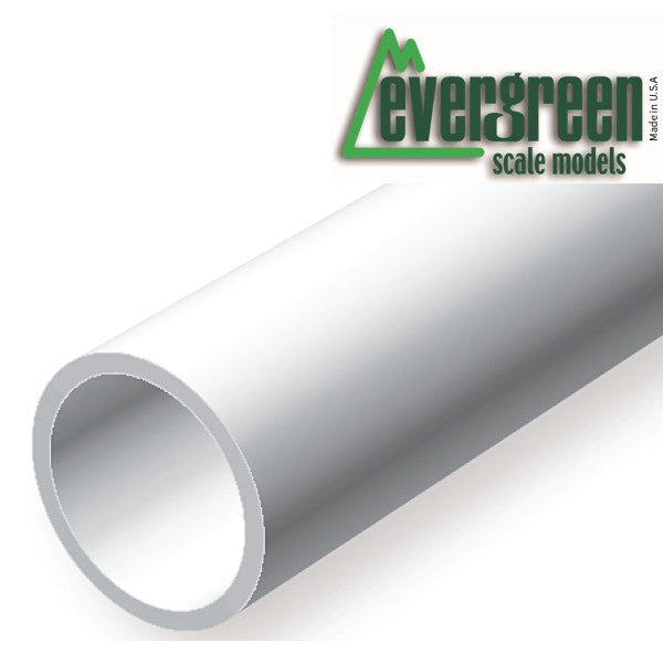 Evergreen Scale Models 236 Round Tubing 1/2 (2 Pieces) (2 Piece)