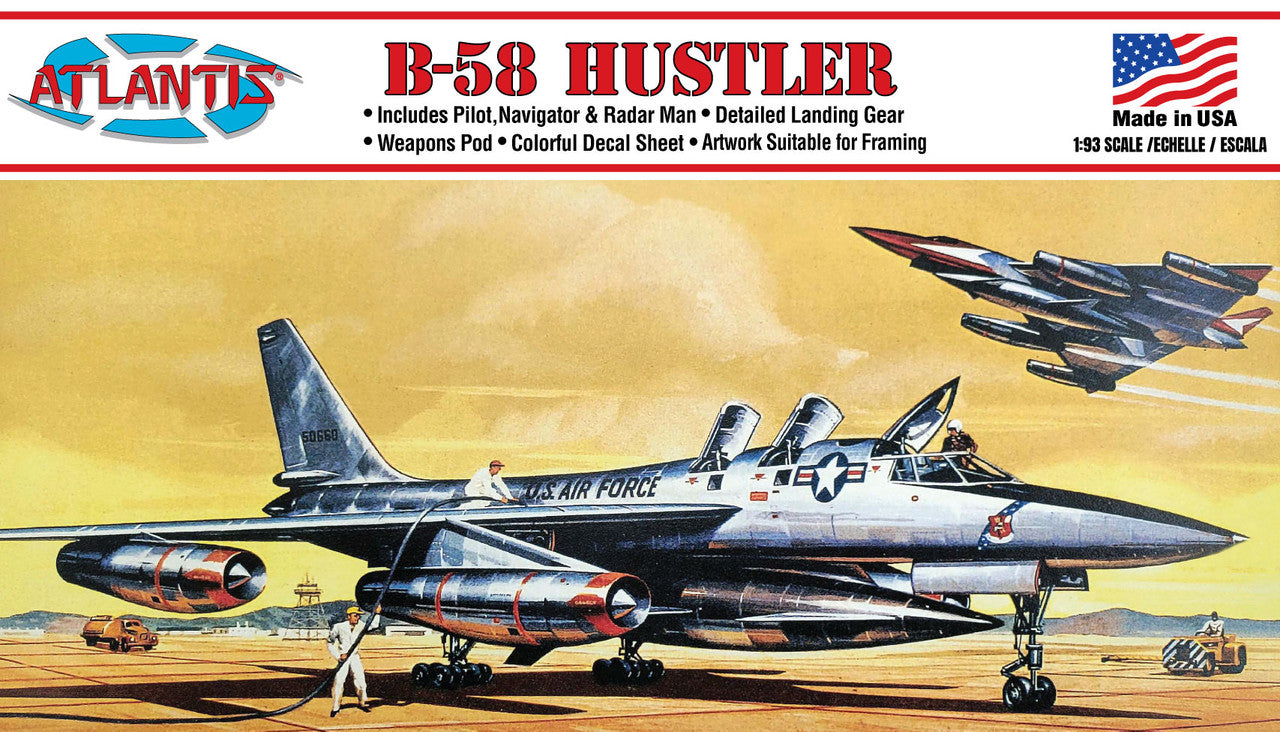 Atlantis Models H252 B-58 Hustler 1/93 Scale Model Kit