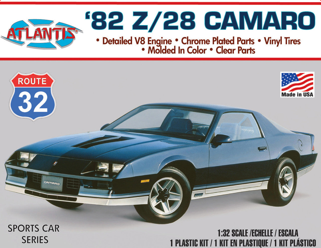 Atlantis Models 2004 1982 Chevy Camaro Z/28 1/32 Scale Plastic Model Kit