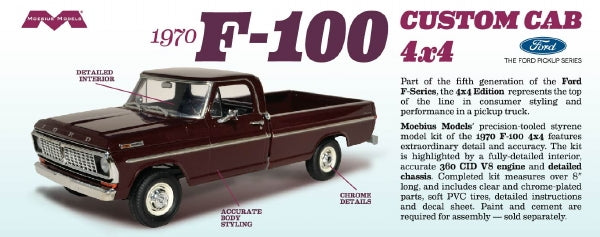 MOE1230: '70 F-100 Ford Custom Cab 1/25
