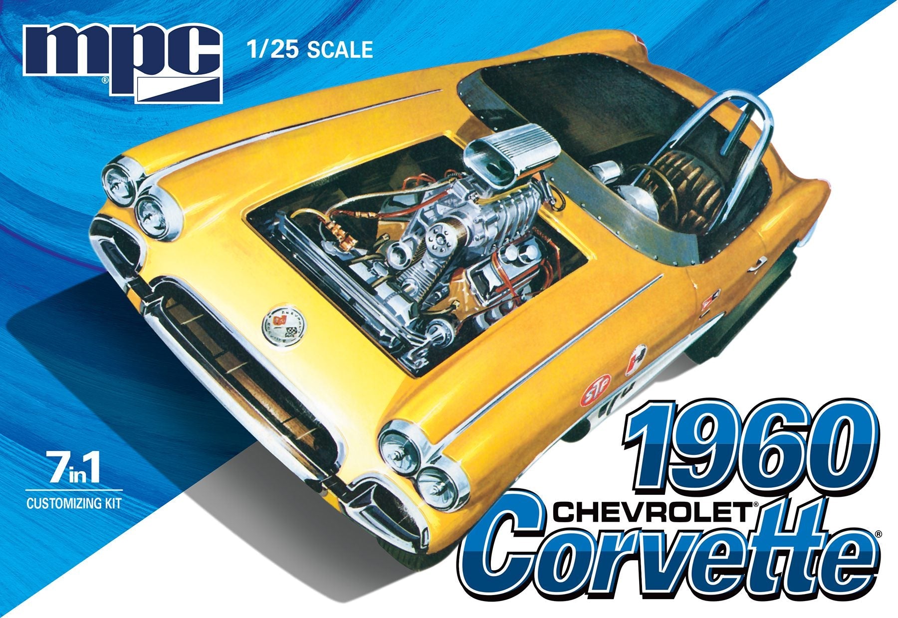 MPC 1002 1960 Chevy Corvette 7-in-1 1/25 Scale Model Kit