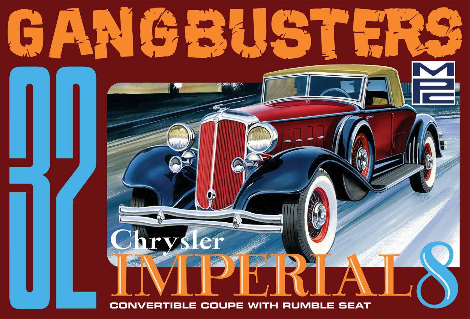 MPC 926 1932 Chrysler Imperial “Gangbusters” 1/25 Scale Model Kit