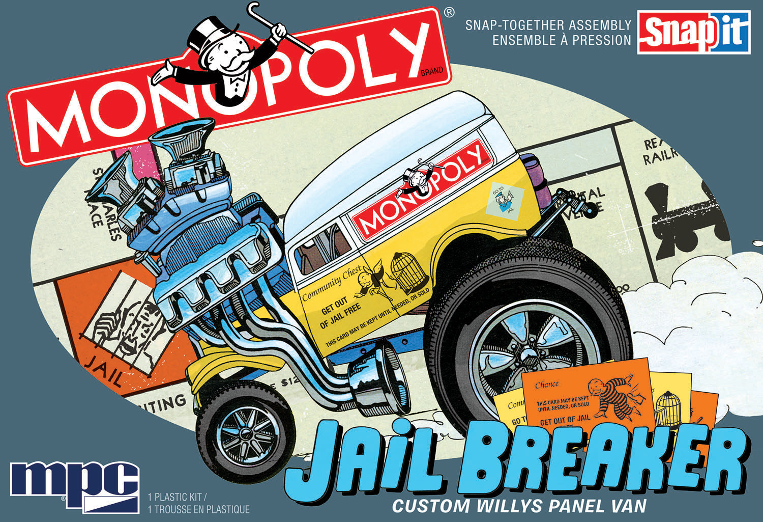 MPC 946 Monopoly Jail Breaker Custom Willys Panel 1/25 Scale Snap Model Kit