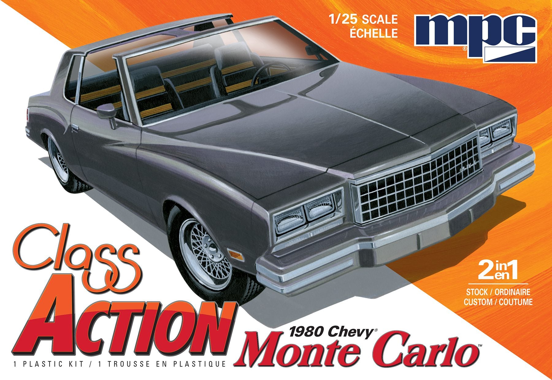 MPC 967 1980 Chevy Monte Carlo Class Action 1/25 Scale Model Kit