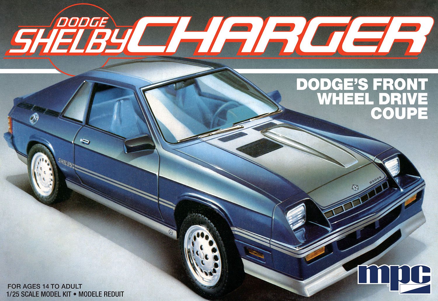 MPC 987 1986 Dodge Shelby Charger 1/25 Scale Model Kit