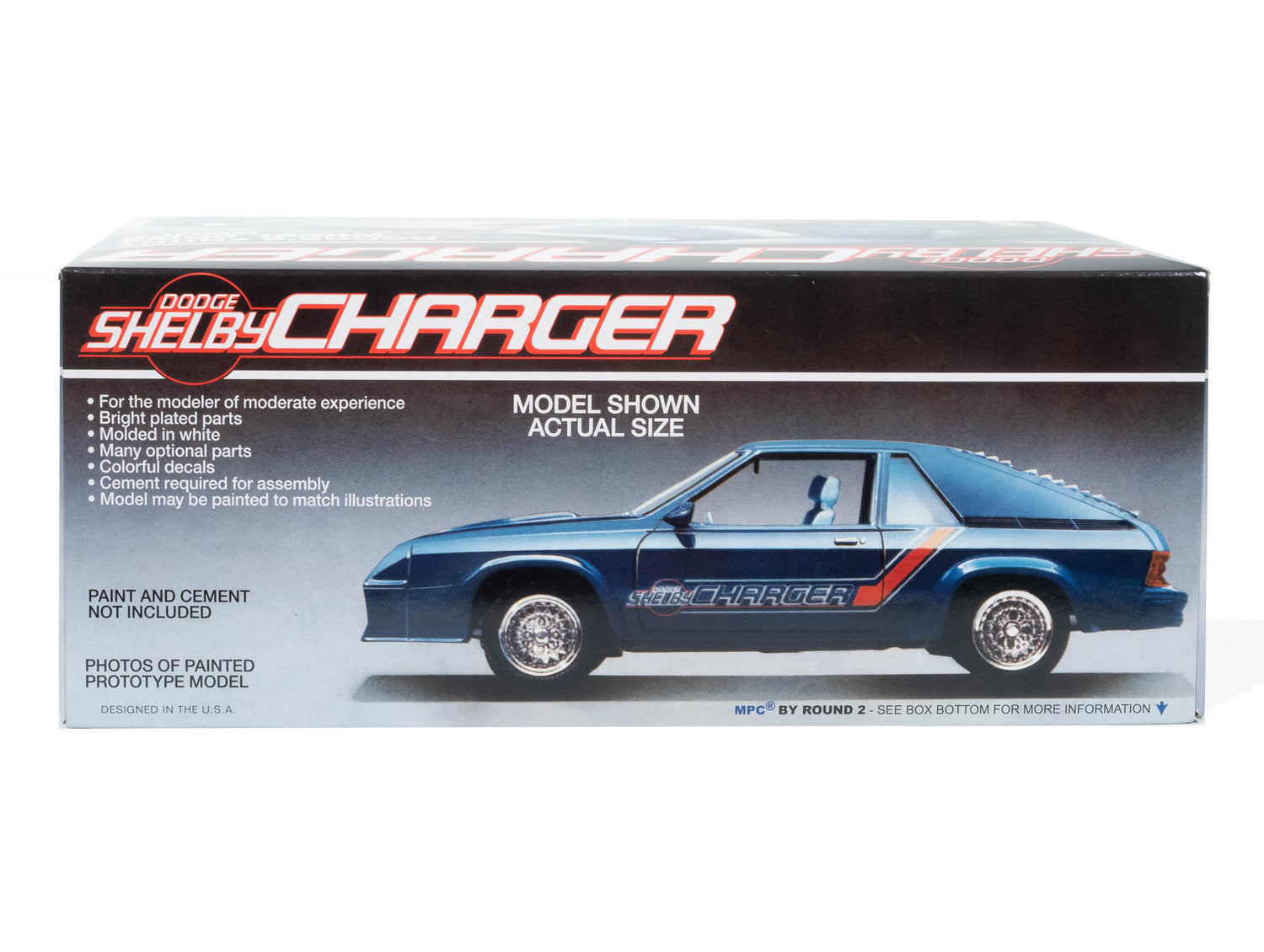 MPC 987 1986 Dodge Shelby Charger 1/25 Scale Model Kit