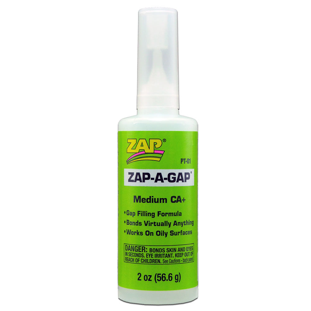 Pacer Technology PT-01 Zap-A-Gap Medium CA+ Glue, 2 oz.