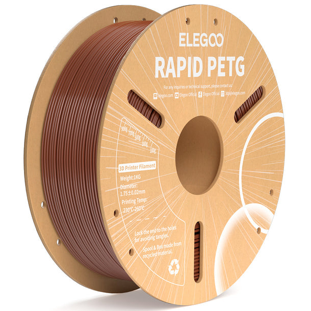 Elegoo Brown Rapid PETG 1.75mm Filament Spool 1KG