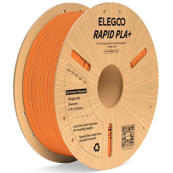 Elegoo Orange Rapid PLA+ 1.75mm Filament Spool 1KG