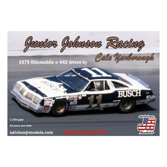 Salvinos JR Models JJO1979D Junior Johnson Racing 1979 #11 Oldsmobile Driven by Cale Yarborough  1/25 Scale Model Kit