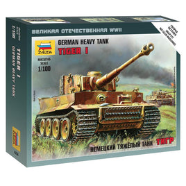 ZVE6256: 1/100 German Tiger I Heavy Tank (Snap)