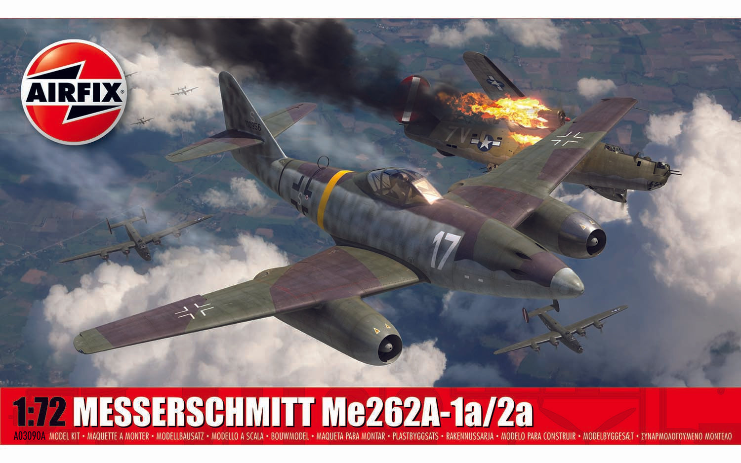 Airfix A03090A Messerschmitt Me262A-1a/2a 1/72 Scale Model Kit