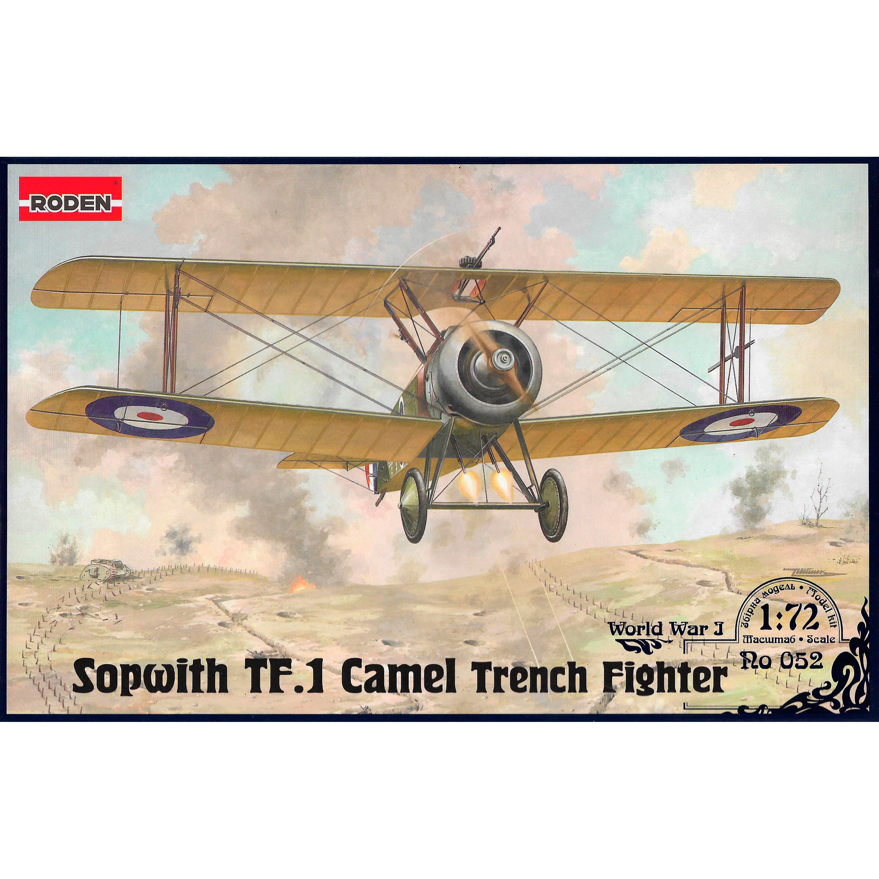 Roden 52 Sopwith TF.1 Camel Trench Fighter 1/72 Scale Model Kit