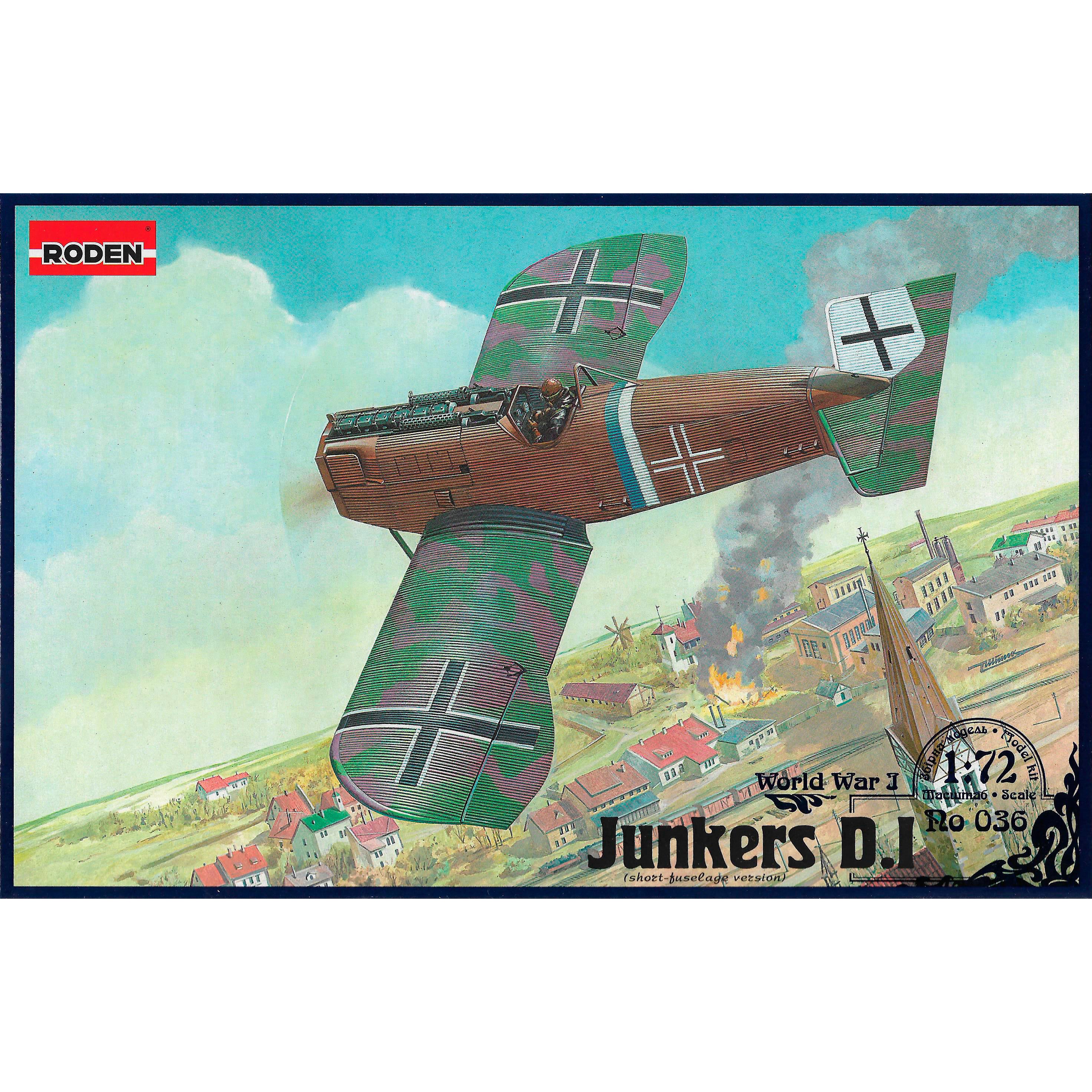 Roden 36 Junkers D.I Late WWI  1/72 Scale Model Kit