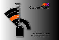AFX70609: Track Curve 12" Radius Pair 1/8 Circle