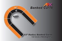 AFX70625: Track Banked Curve Set 12" Radius