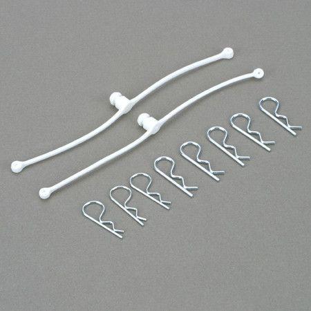 Dubro Products 2246 Body Klip Retainers, White (2)