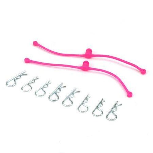 Dubro Products 2251 Body Klip Retainers, Pink (2)