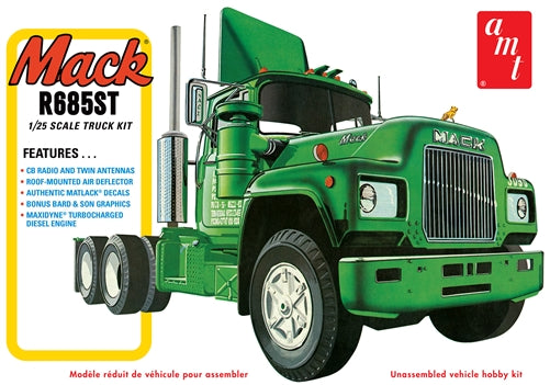 AMT 1039 Mack R685ST Semi Tractor 1/25 Scale Model Kit