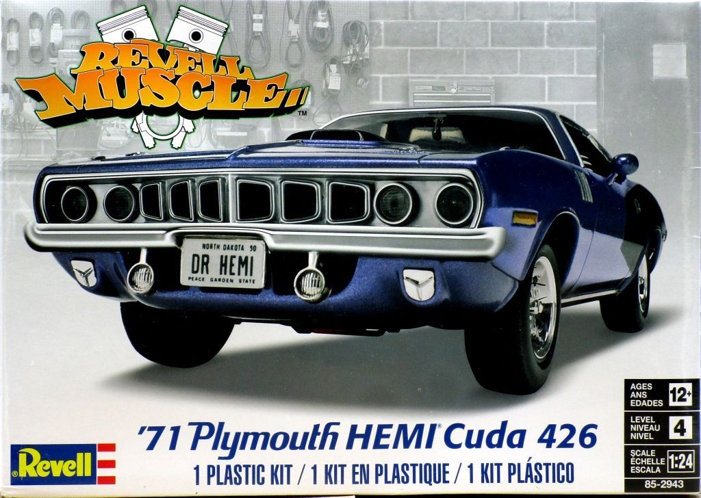 Revell 85-2943 1971 Hemi Cuda 426 1/24 Scale Model Kit