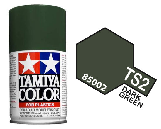 Tamiya 85002 TS-2 Dark Green Spray Lacquer 100ml