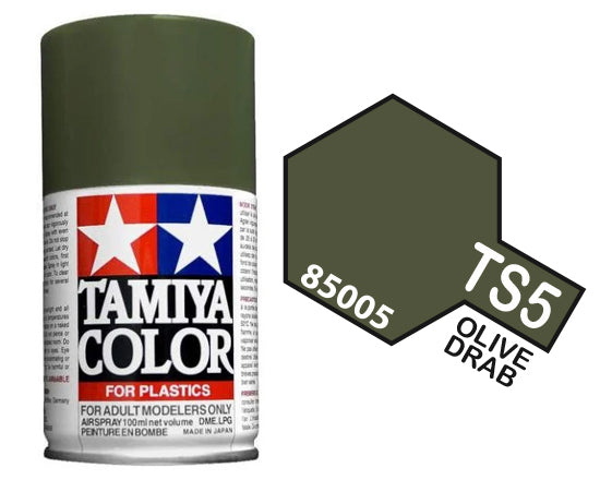 Tamiya 85005 TS-5 Olive Drab Spray Lacquer 100ml