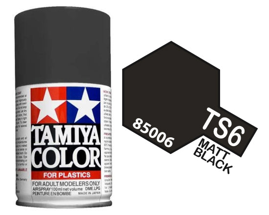 Tamiya 85006 TS-6 Matt Black Spray Lacquer 100ml