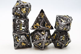FBG4322: Chained Hollow Night Dragon RPG Metal Dice Set