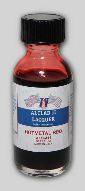 ALC 411 1oz. Bottle Hot Metal Red Lacquer