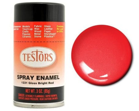TES 1231 Gloss Bright Red Enamel Spray 3oz