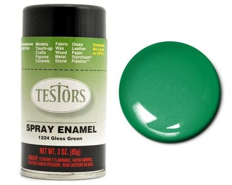 TES 1224 Gloss Green Enamel Spray 3oz