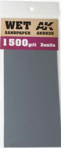AKI9035: Wet Sandpaper Sheets 1500 Grit (3)