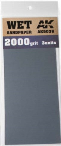 AKI9036: Wet Sandpaper Sheets 2000 Grit (3)