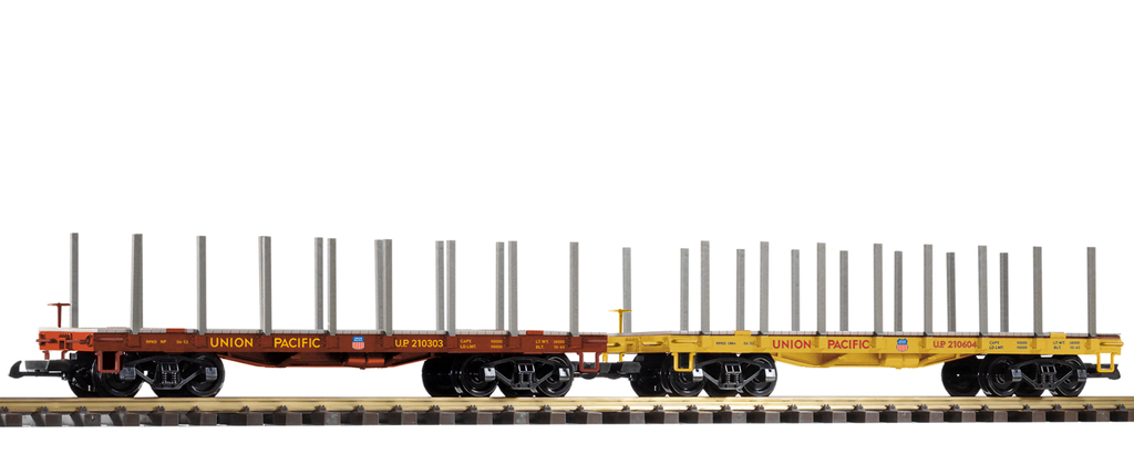 PIK38774: UP Flatcar wStakes, 2Pack