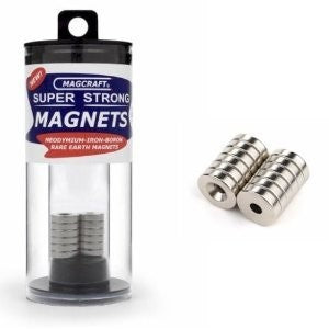 MFM586: 1/2"x1/7"x1/8" Rare Earth Ring Magnets (12)