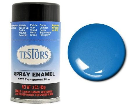 TES 1257 Transparent Blue Enamel Spray 3oz