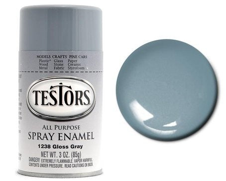 TES 1238 Gloss Grey Enamel Spray 3oz