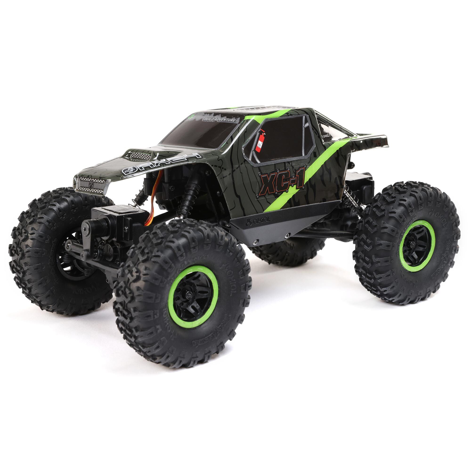 AXI00003T1: AX24 XC-1, 1/24th 4WS Crawler Brushed RTR, Green