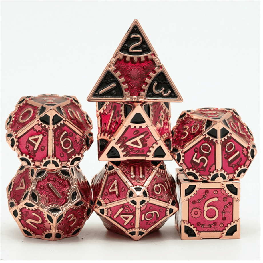 FBG4180: SteamPunk Bloody Queen RPG Metal Dice Set