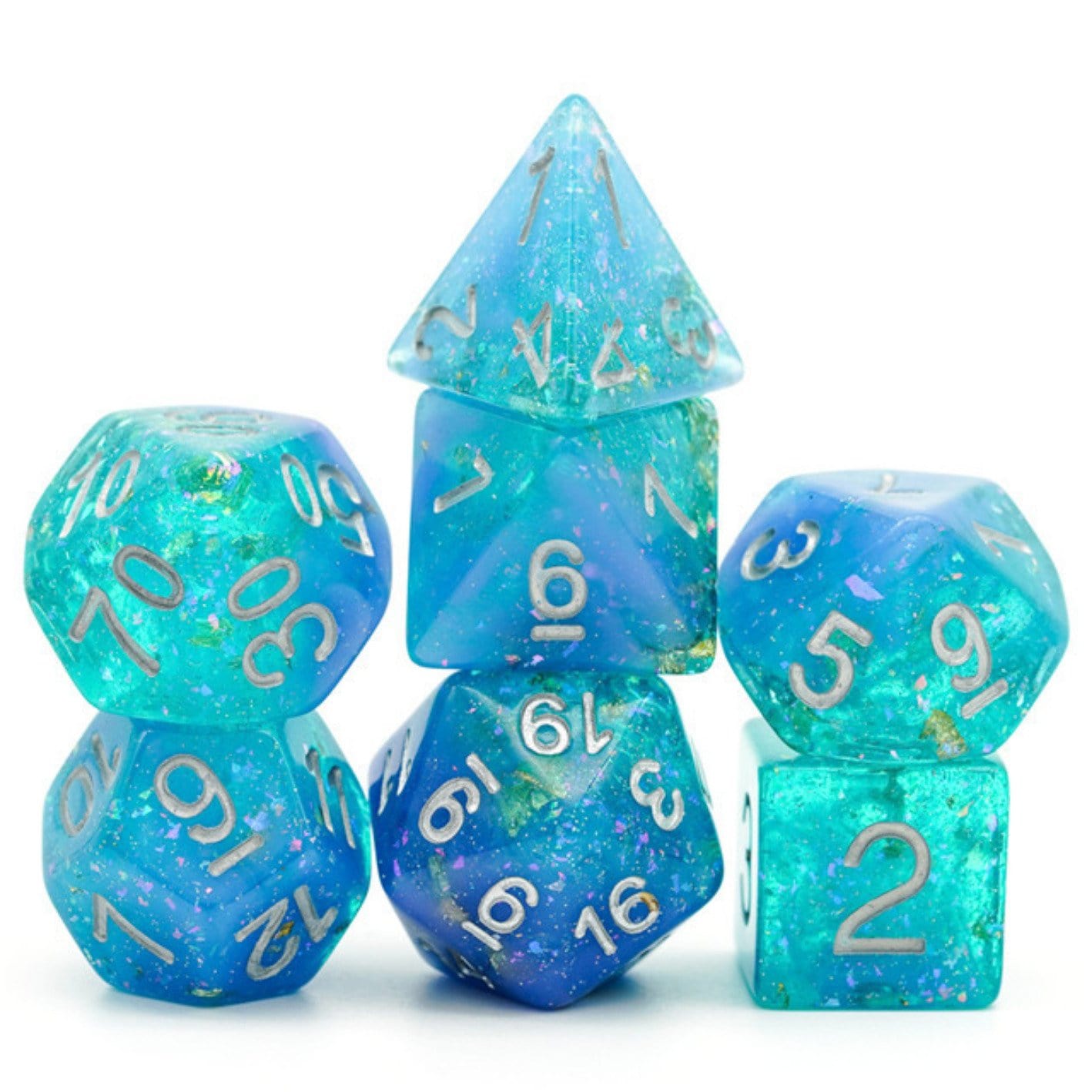 FBG1118: Blue & Green Seabed Treasure Dice Set