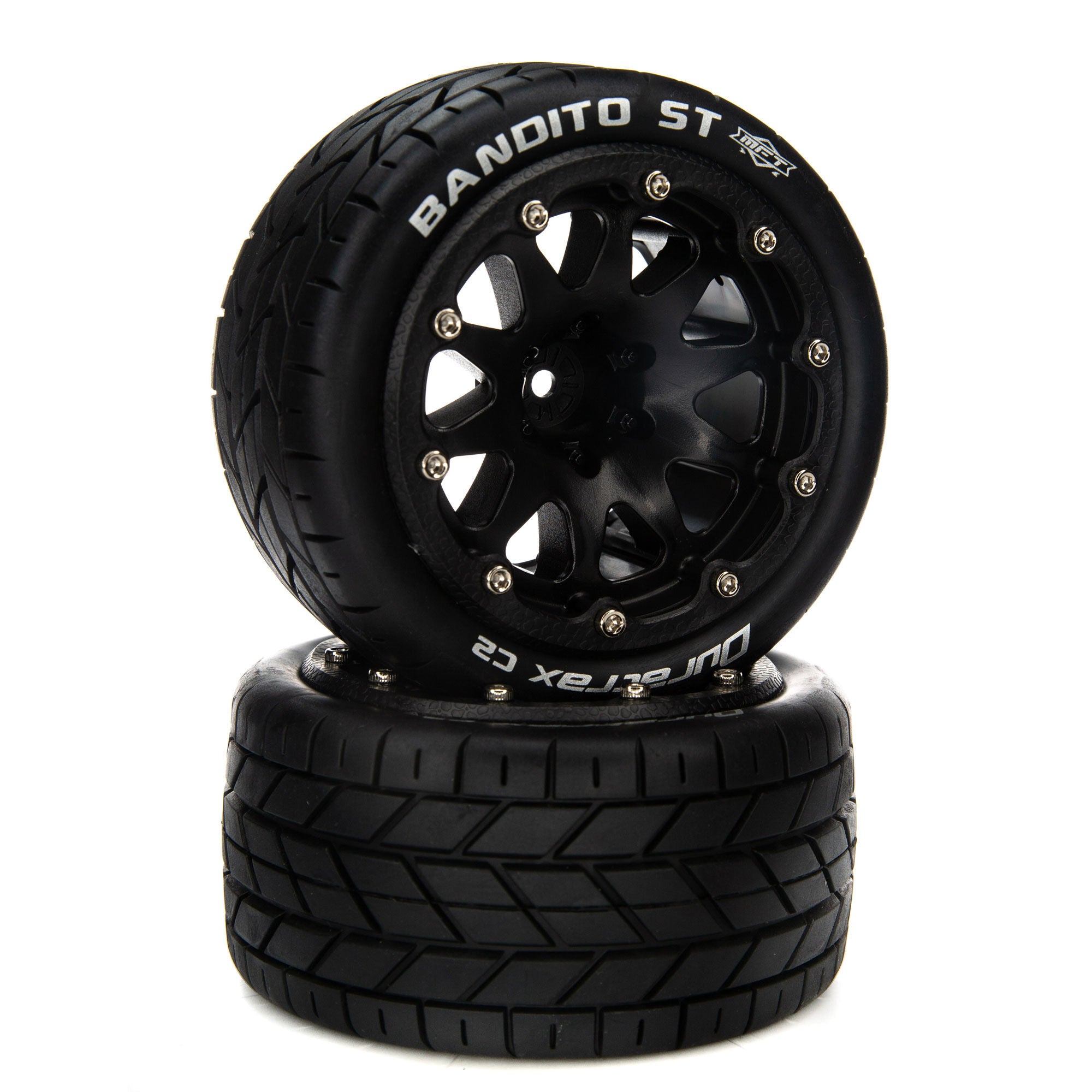 Duratrax DTXC5540 Bandito ST Belted 2.8" Mounted Front/Rear Tires, 14mm Black (2)