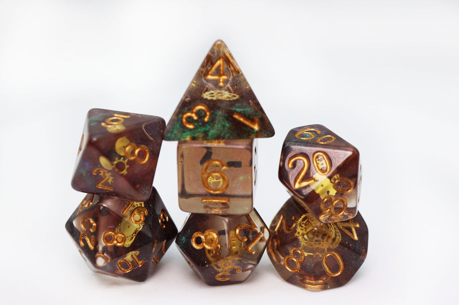 FBG1175: Glitter Gearwheel RPG Dice Set