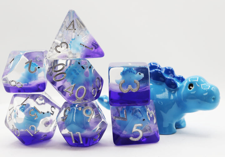 FBG2411: Blue Stegosaurus RPG Dice Set