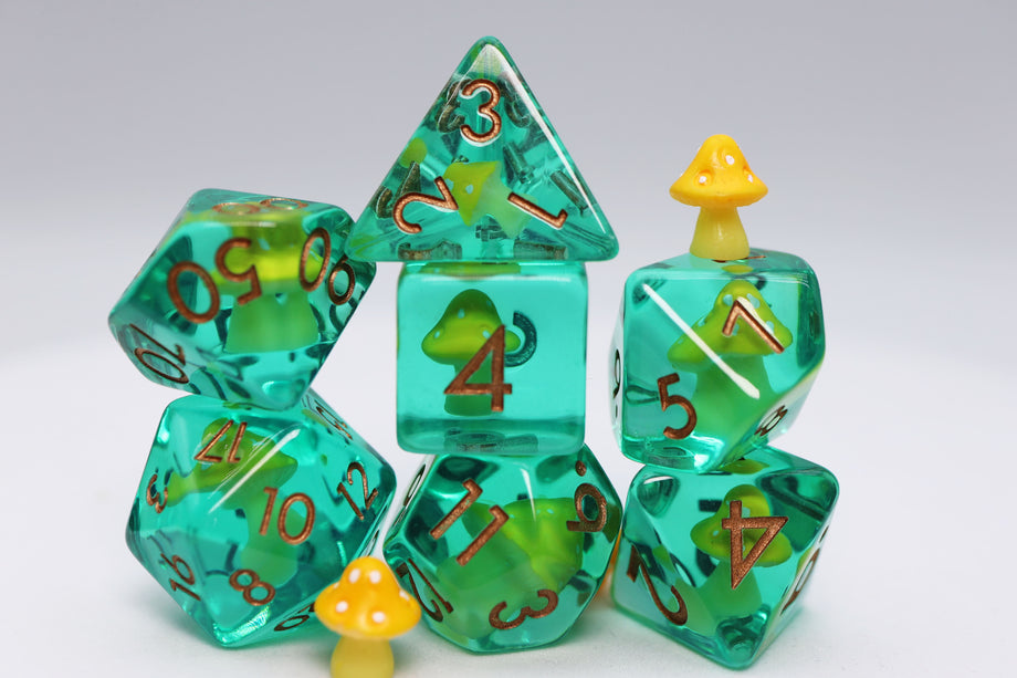 FBG2543: Yellow Mushroom Dice Set