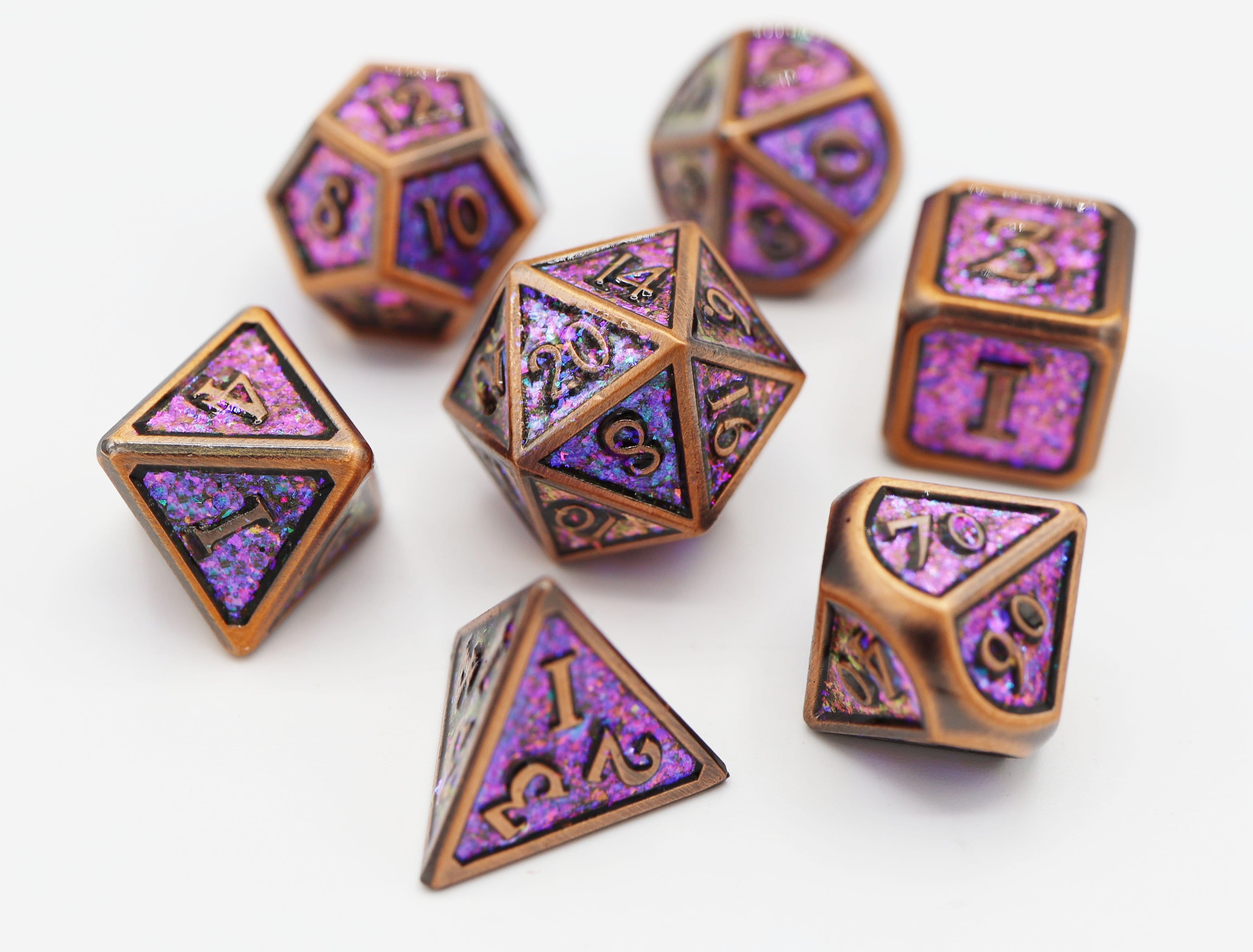 FBG4047: Copper Confetti RPG Dice Set