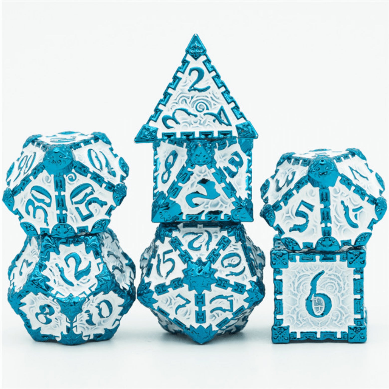 FBG4158: Dagger of Venom: Blue RPG Metal Dice Set