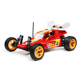 LOS01020T1: 1/16 Mini JRX2 2WD Buggy Brushed RTR, Red